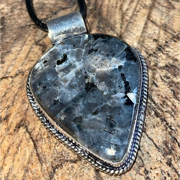 Larvikite Feldspar Pendant 2” - Picture 10 of 11